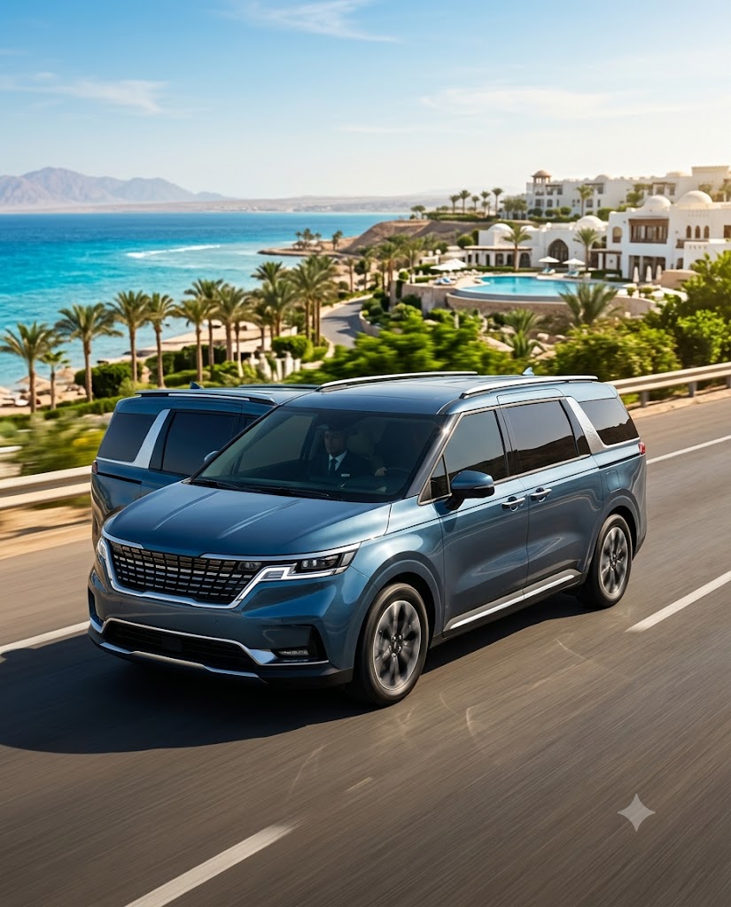 Kia Carnival 2026 Rental with Professional Driver from Cairo Airport to Hurghada – Spacious Family 