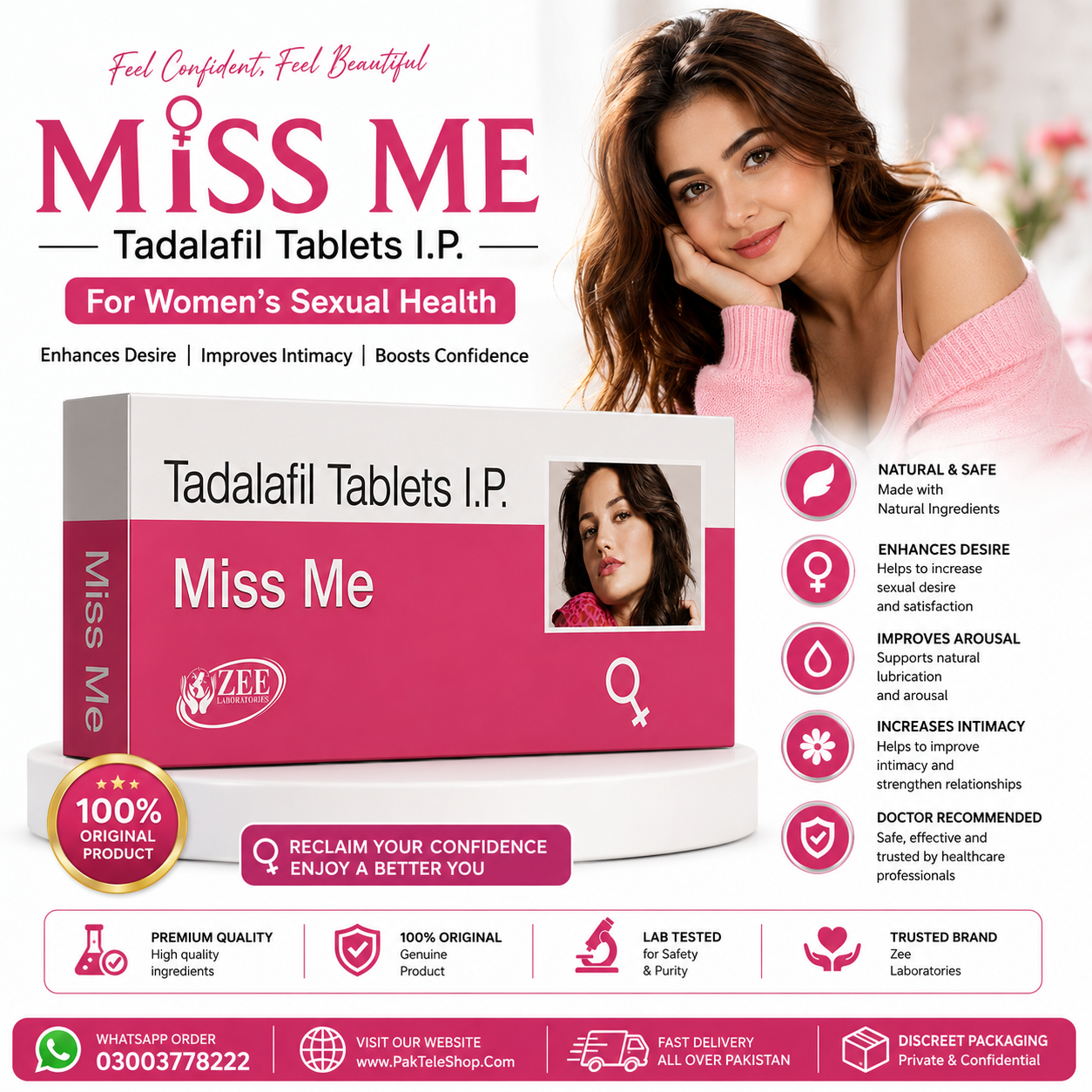 Miss Me Tablets Price in Pakistan – Original Women's Wellness Tablets Online