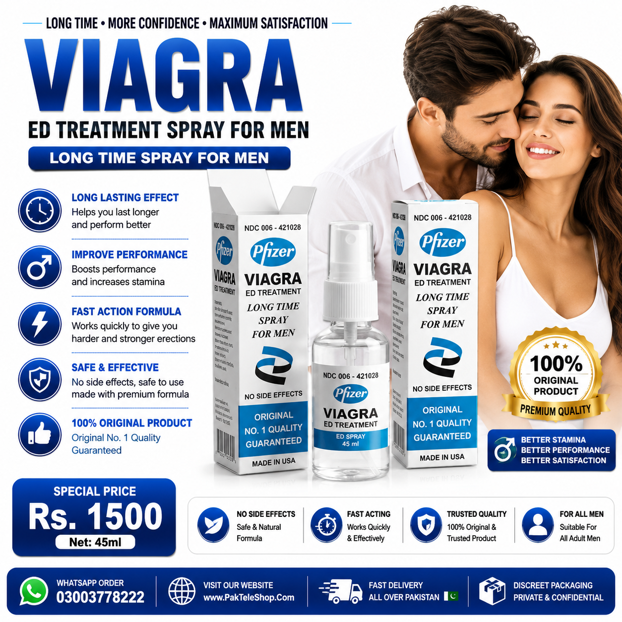 Pfizer Viagra Long Time Spray for Men – Delay Spray | PakTeleShop.Com