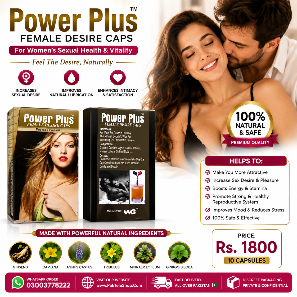 Power Plus Female Capsules Price in Pakistan – Original Women's Wellness Capsules