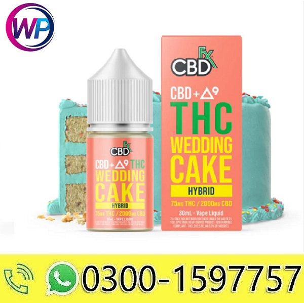 New CBD+DELTA-9 THC VAPE JUICE WEDDING CAKE-HYBRID CBDFX In Karachi - 