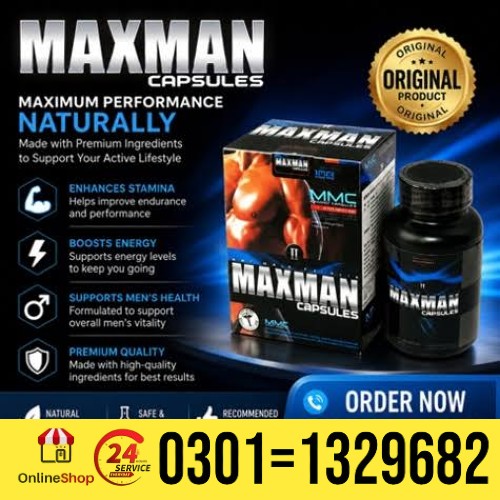 Maxman capsules in Pakistan contain natural ingredients for safe and effective effects