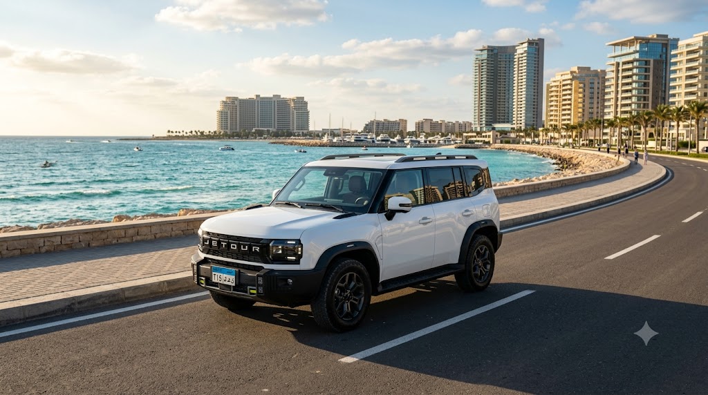 Jetour T2 Rental with Driver from Cairo to Alamein, New Alamein and North Coast Resorts