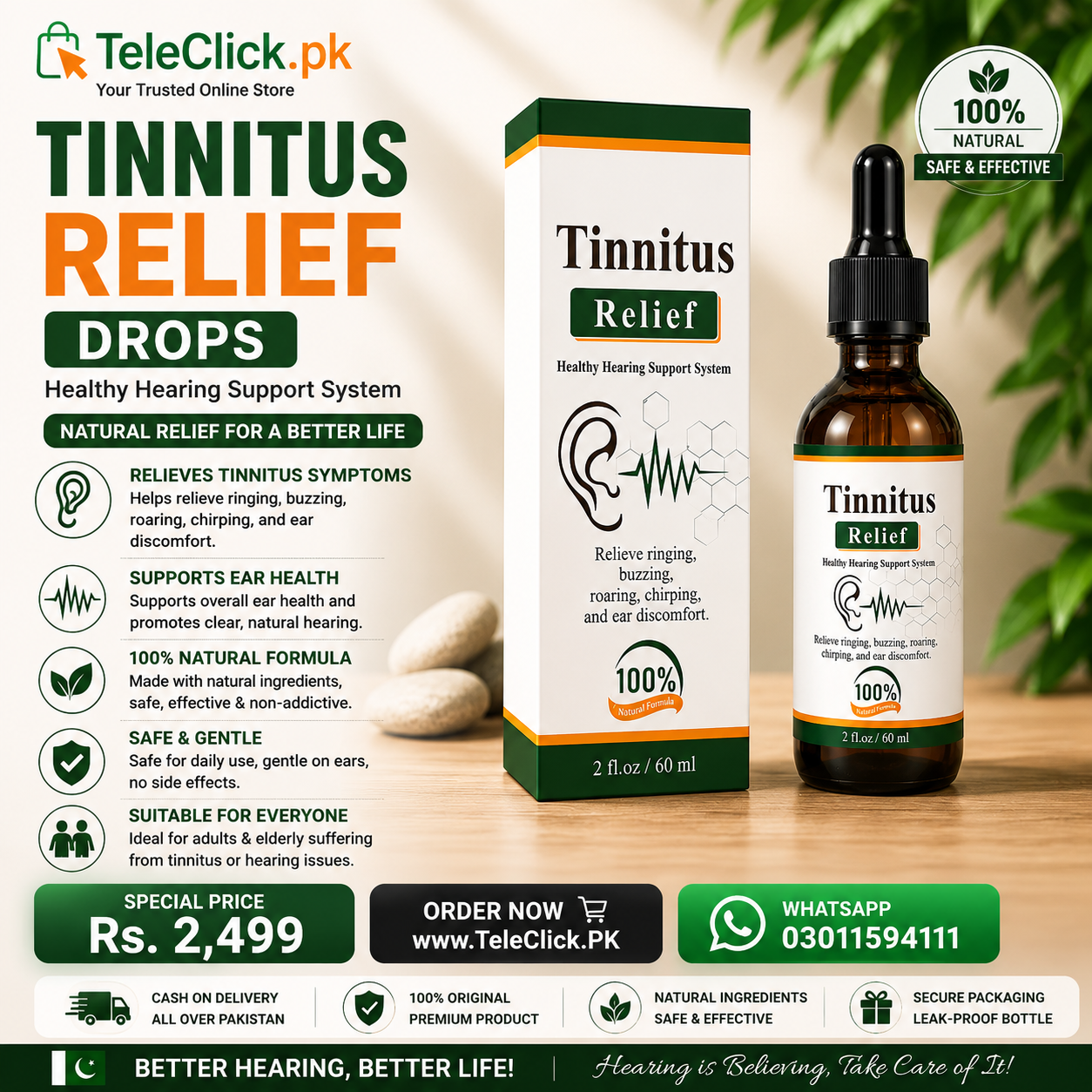 Tinnitus Relief Drops in Pakistan - 0300-3778222 | TeleClick.PK
