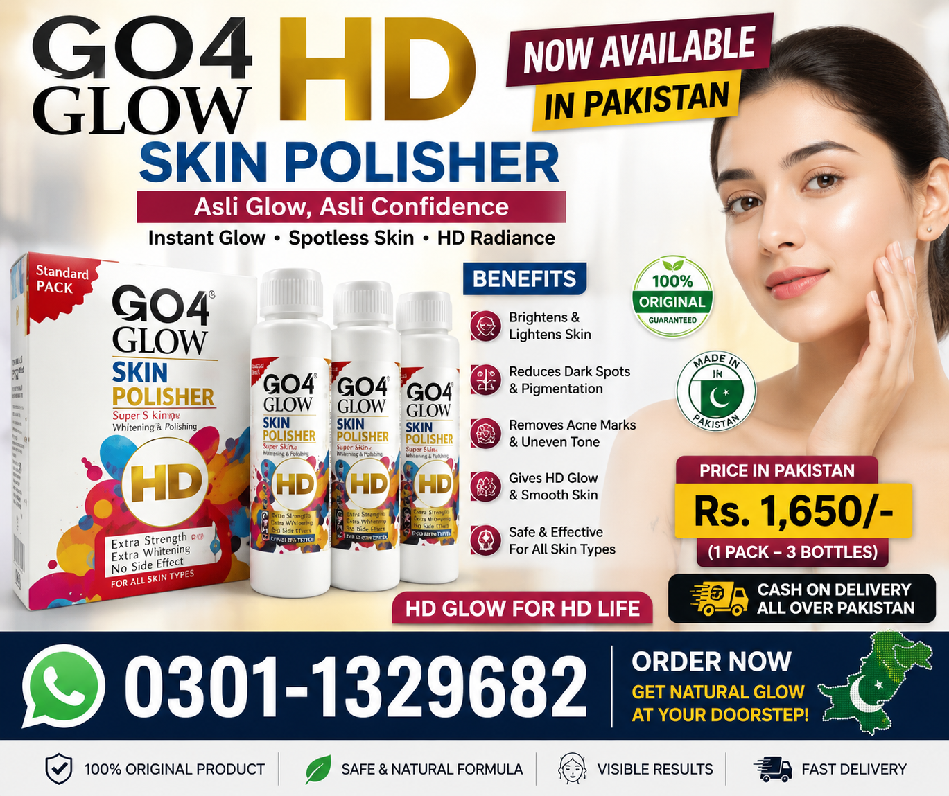 Go4 Glow hd skin polisher in pakistan!!0301=1329682!!ce in? Glitter , Bleach and Skin