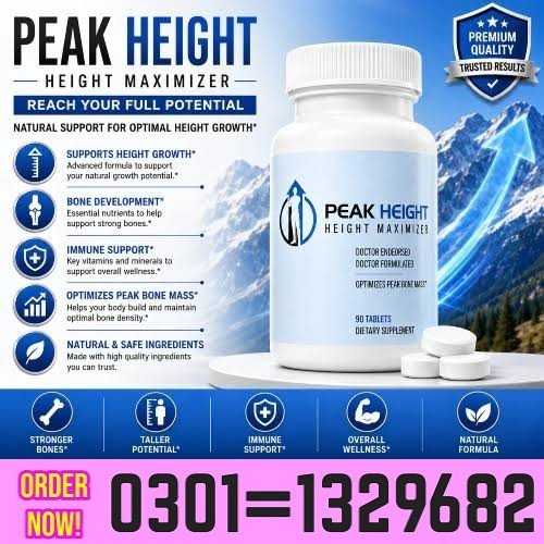 Peak Height Maximizer for Height Growth Grow Taller ; Peak Height Price in Pakistan Is The Only Nutr