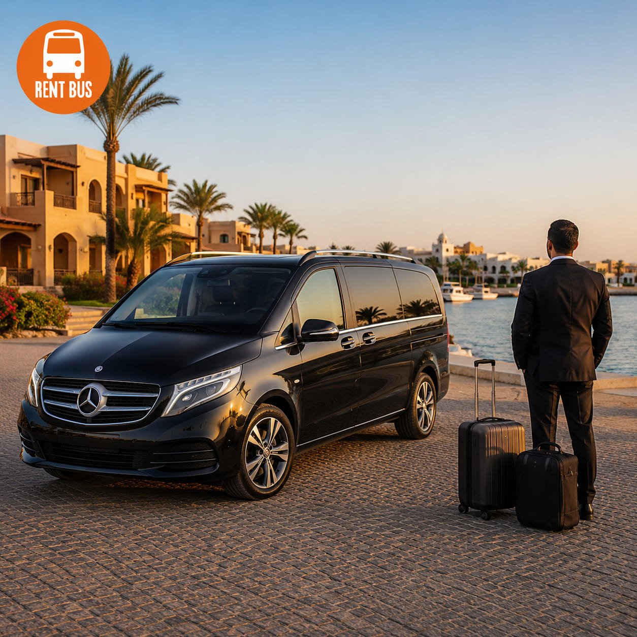 Luxury Car Rental Cairo to El Gouna – Mercedes V250 Private Chauffeur Transfer for Families and VIP 
