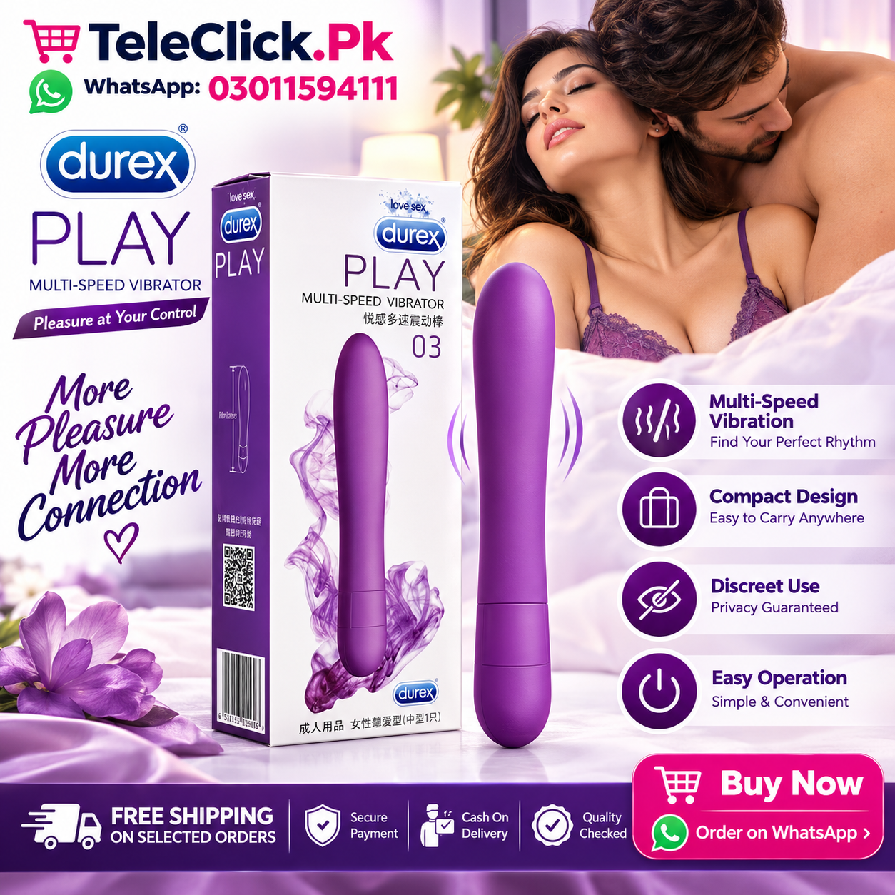 Durex Play Multi Speed Vibrator In Pakistan - 0301-1594111 | TeleClick.Pk