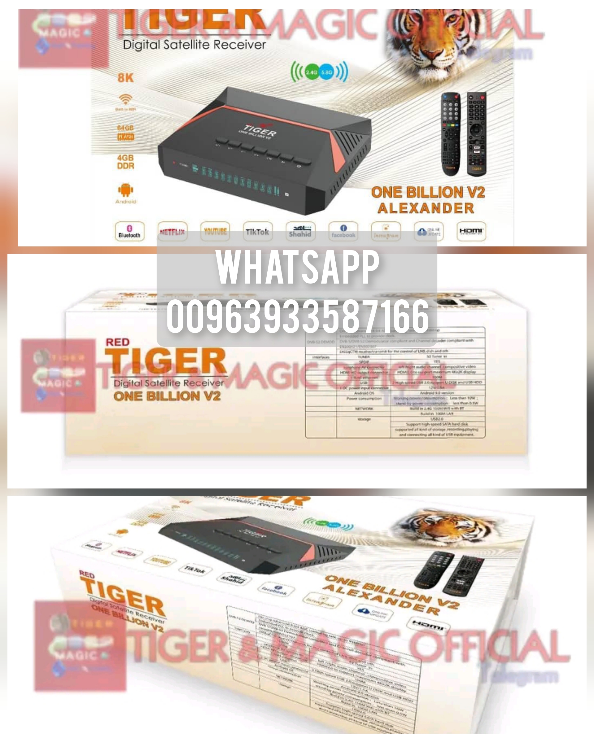 Tigre one billion V2 Alexander Tigre one billion V2 Alexander forever 4k Android 