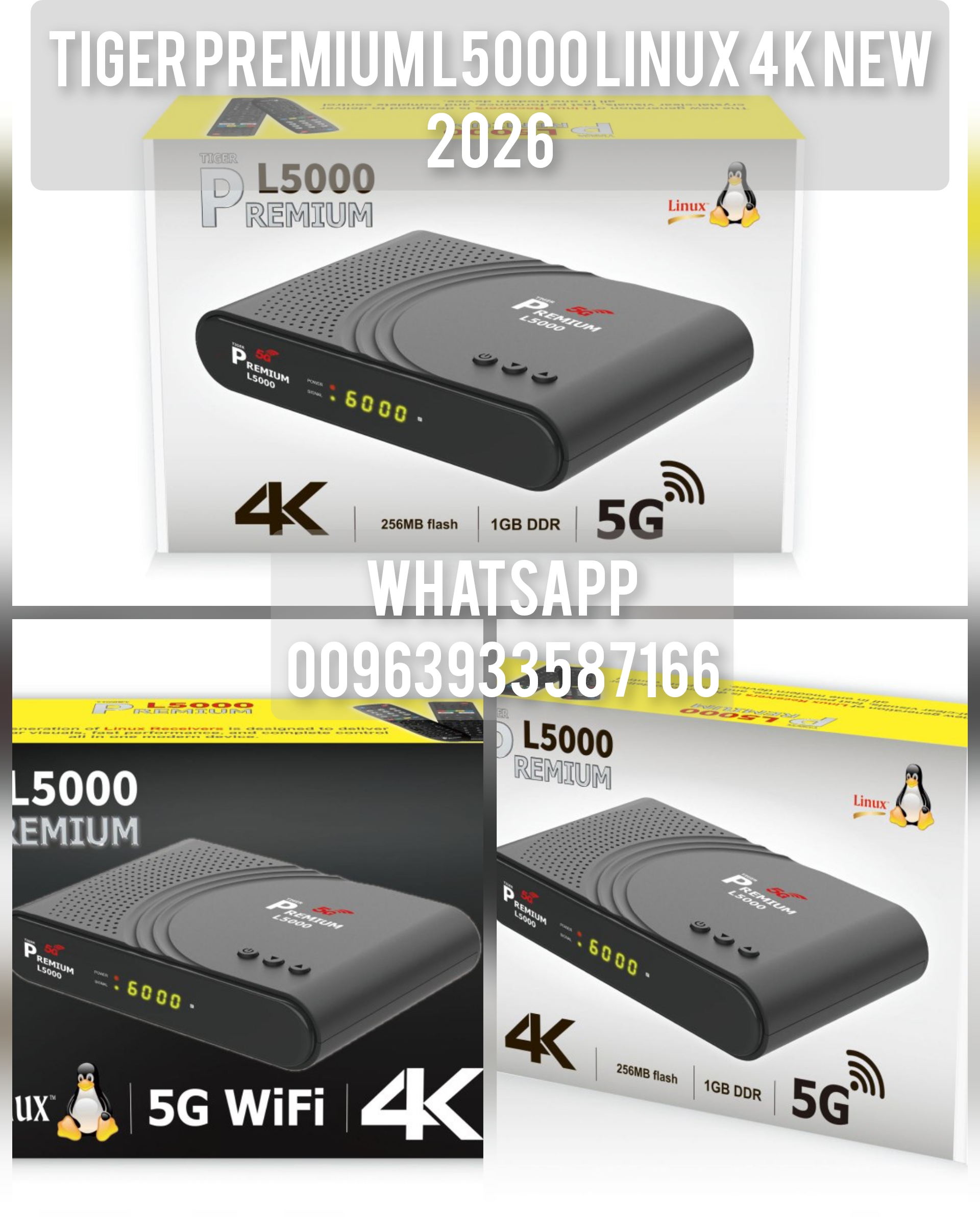 Tiger Premium L5000 4k New model 2026 تايجرTiger Premium L5000 4k New model 2026 تايجر  
