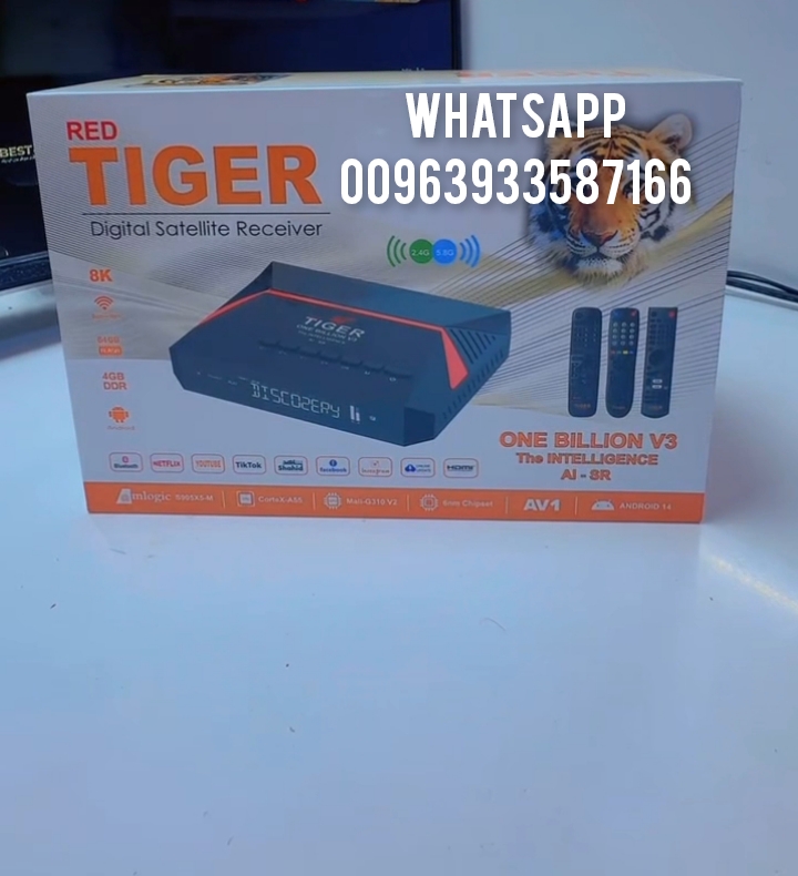 TIGER ONE BILLION V3 AI-SR 8K ANDROID OS 14 FOREVER APOLLO SATELLITE RECEIVER 