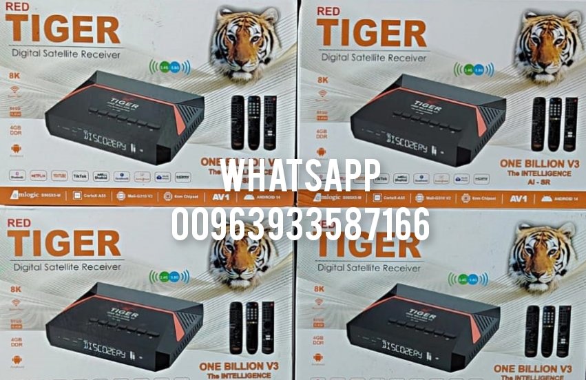 TIGER ONE BILLION V3 AI-SR 8K ANDROID OS 14 FOREVER APOLLO SATELLITE RECEIVER 